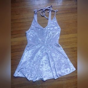 Velvet pink skater dress